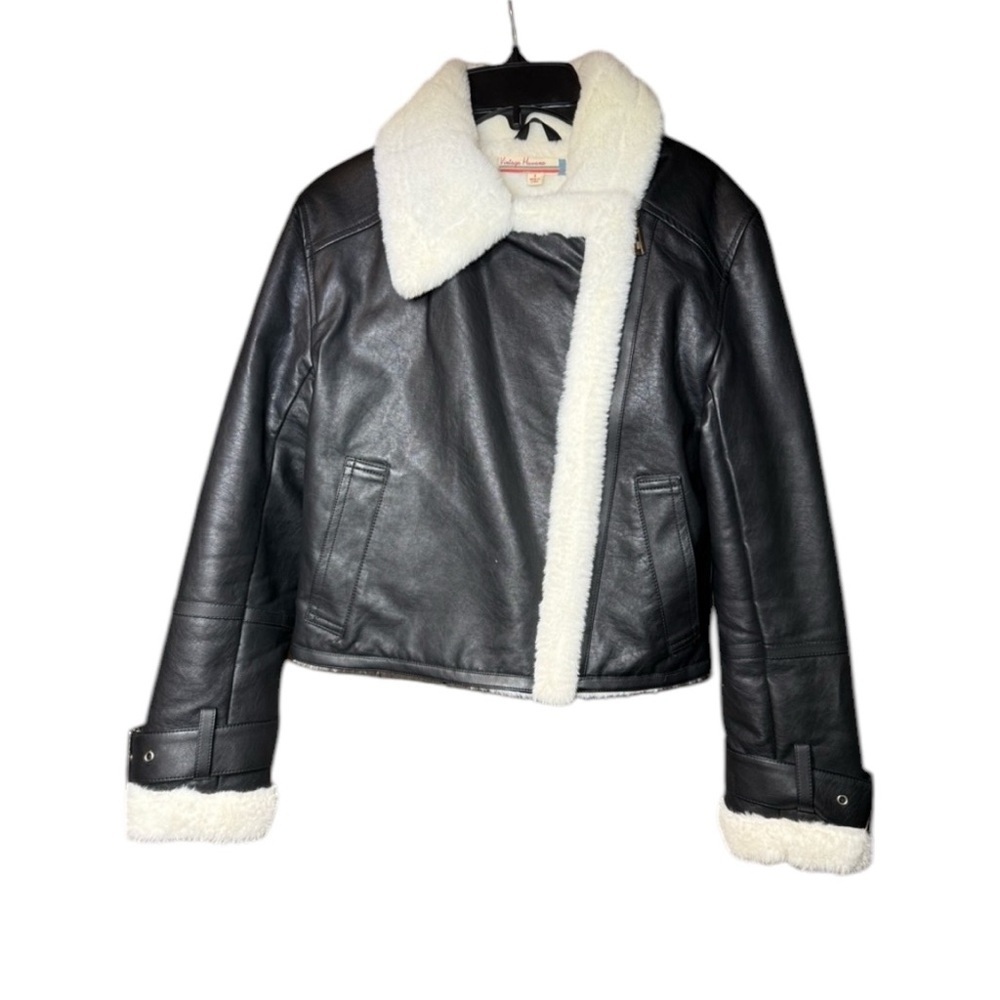 Faux leather WARM kids moto jacket‎ - Picture 2 of 3